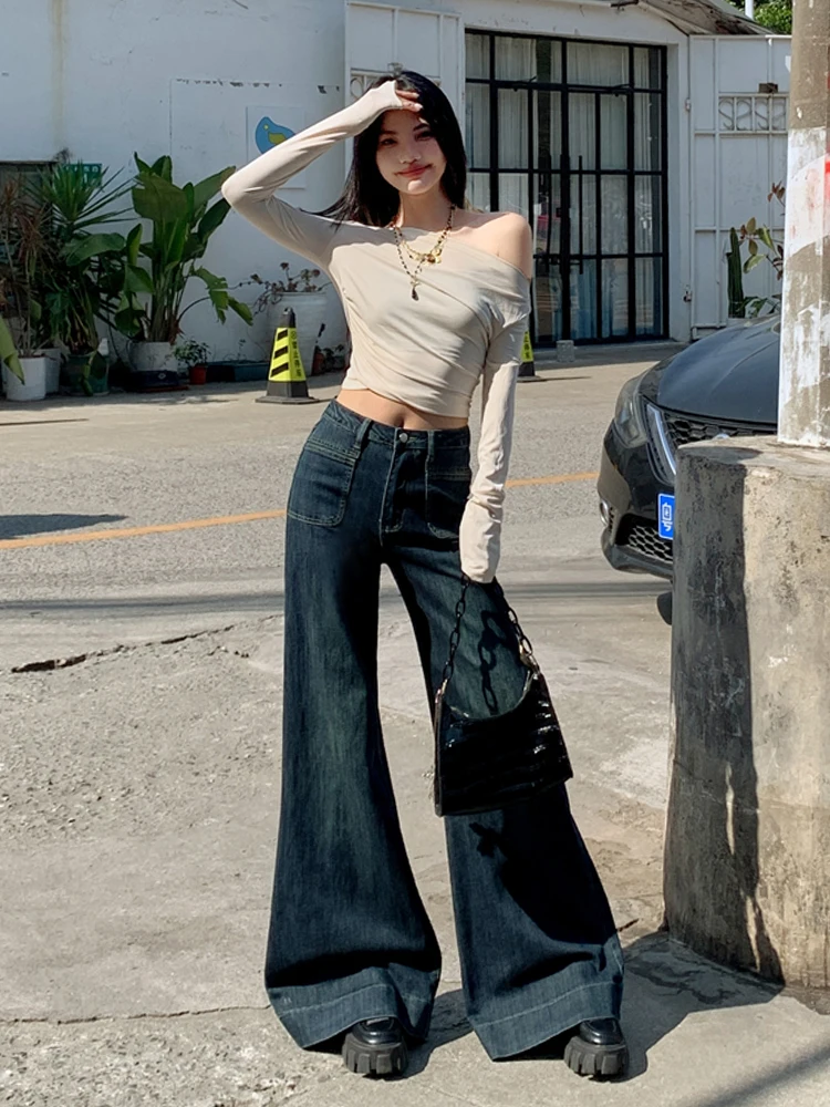 Retro American Wide Leg Soft Denim Jeans Women's Spring New Slimming Drape Elastic Not Sticky Leg Flared Pants Casual High Wa...
Retro American Wide Leg Soft Denim Jeans Women's Spring New Slimming Drape Elastic Not Sticky Leg Flared Pants Casual High Wa...