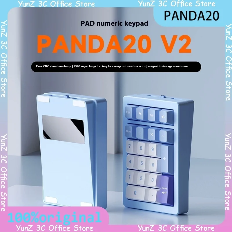 Panda20 V2 Wireless Aluminum Keypad RGB Keyboard Bluetooth 5.0 TYPE-C Wired Hotswap 2500mAh QMK via Numeric Numpad
Panda20 V2 Wireless Aluminum Keypad RGB Keyboard Bluetooth 5.0 TYPE-C Wired Hotswap 2500mAh QMK via Numeric Numpad