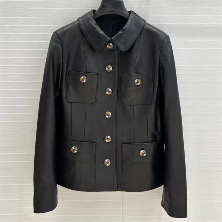 Vintage Noble Lady Style Imported Sheepskin Leather Waist-Cinching Single Breasted Jacket - Women's
Vintage Noble Lady Style Imported Sheepskin Leather Waist-Cinching Single Breasted Jacket - Women's