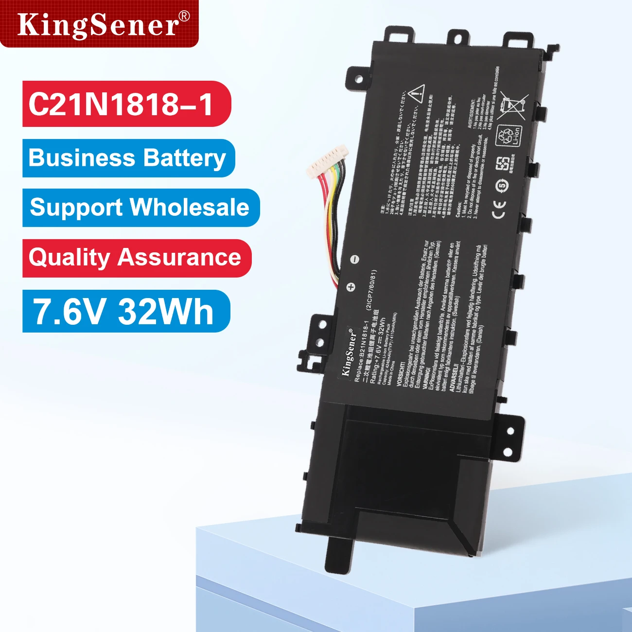 KingSener 7.7V 37WH C21N1818-1 Laptop Battery For ASUS VivoBook 14 X412 X409FA VivoBook 15 M509DA X509UA F509FA A409UA B21N1818
KingSener 7.7V 37WH C21N1818-1 Laptop Battery For ASUS VivoBook 14 X412 X409FA VivoBook 15 M509DA X509UA F509FA A409UA B21N1818