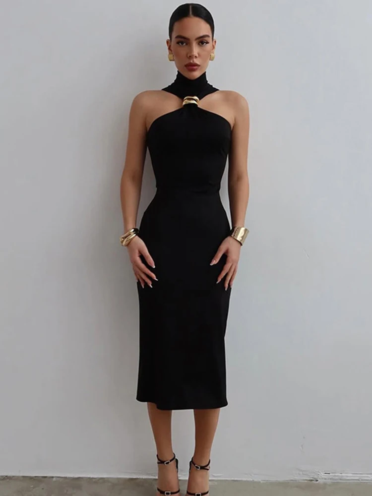 Trendix Black Bodycon Elegant Dress Women Fashion Turtleneck Off Shoulder Slim Midi Dresses Party Sexy Vacation Dress Femme 2025
Trendix Black Bodycon Elegant Dress Women Fashion Turtleneck Off Shoulder Slim Midi Dresses Party Sexy Vacation Dress Femme 2025