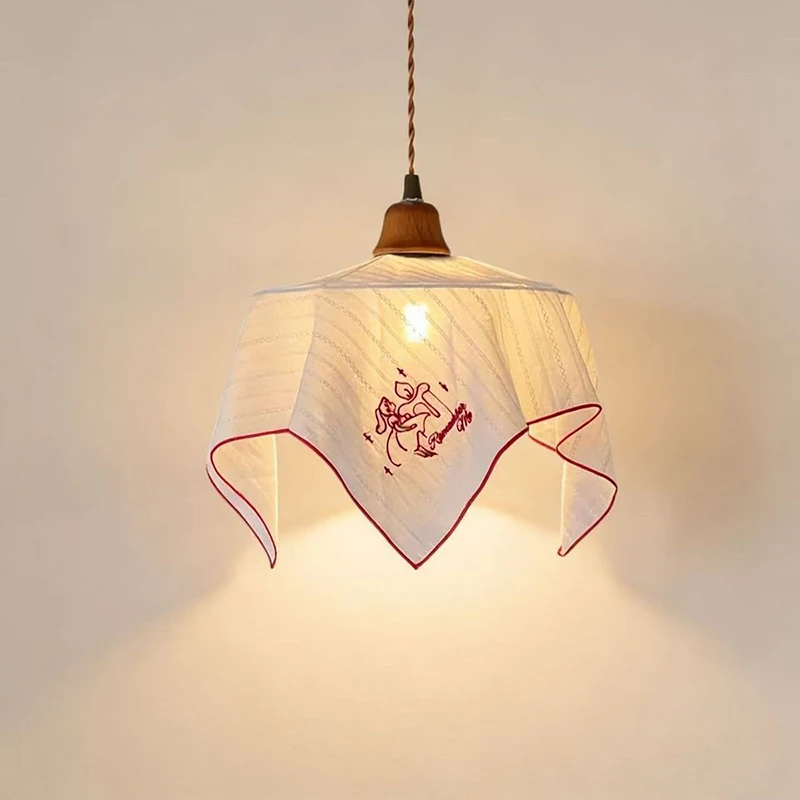 French Fabric Embroidery Cloth Pendant Lamps for Bedroom Bedside Living Room Dining Room Lighting Romantic Fabric Hanging Light
French Fabric Embroidery Cloth Pendant Lamps for Bedroom Bedside Living Room Dining Room Lighting Romantic Fabric Hanging Light