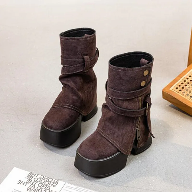 2026 Trouser Boots Women Autumn Winter New Brand Two-wear Detachable Booties Women Fashion Platform High Heel Womens Ankle Boots
2026 Trouser Boots Women Autumn Winter New Brand Two-wear Detachable Booties Women Fashion Platform High Heel Womens Ankle Boots