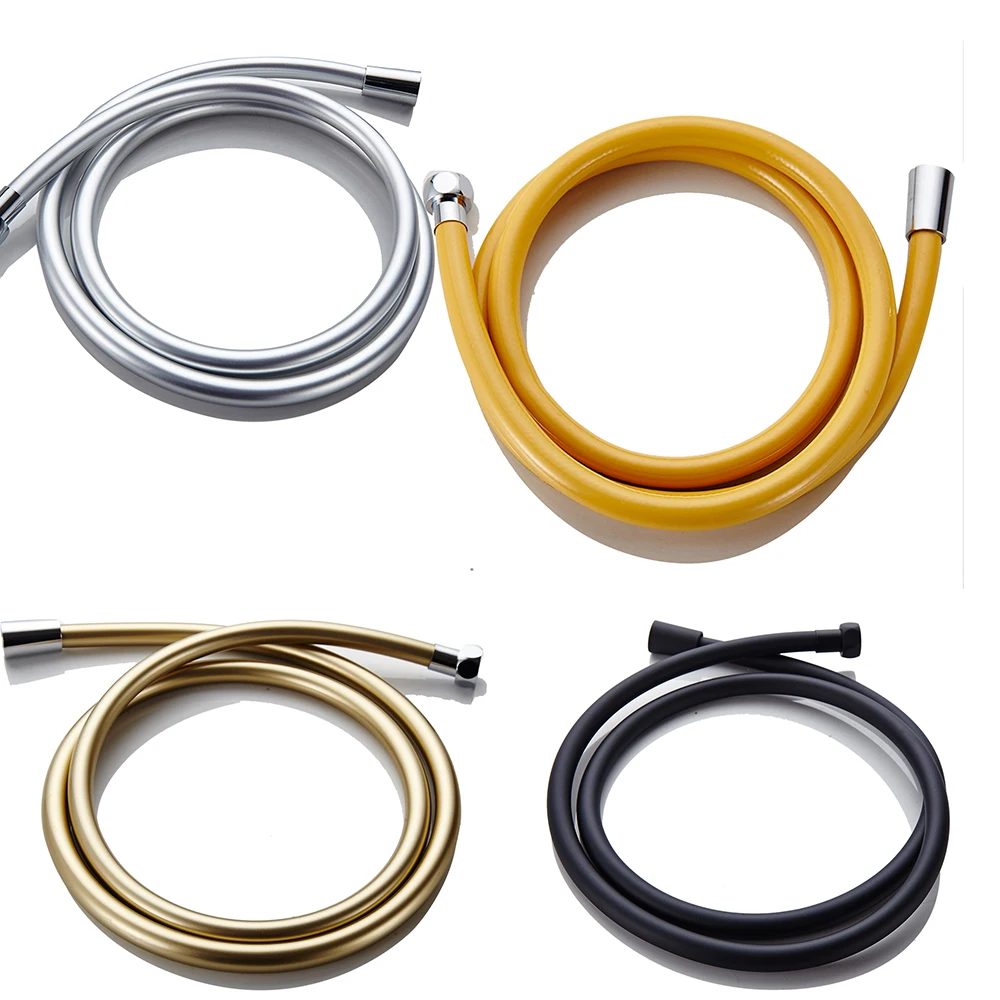 PVC Shower Hose Flexible Flexible Shower Tube for Bathroom Shower Head 1.5M Golden Silver Black Bath Shower Hose
PVC Shower Hose Flexible Flexible Shower Tube for Bathroom Shower Head 1.5M Golden Silver Black Bath Shower Hose