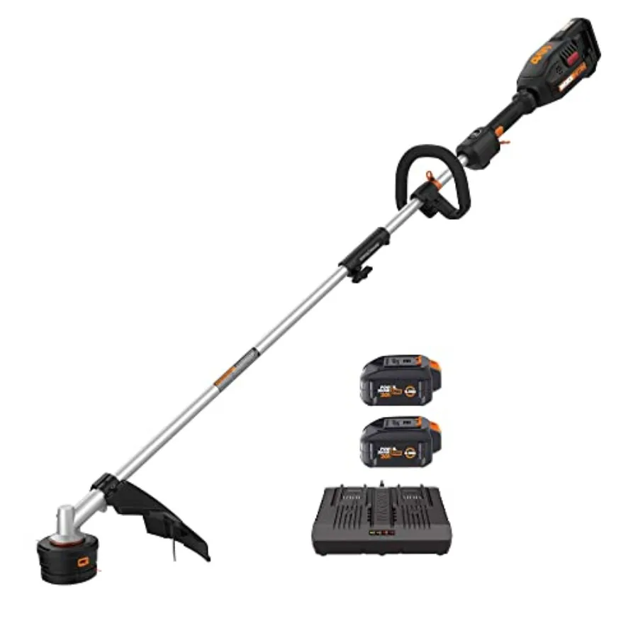 Cordless String Trimmer for lawn care, nylon line, green, 40V brushless motor with dual-exit head and attachment-capable Drives
Cordless String Trimmer for lawn care, nylon line, green, 40V brushless motor with dual-exit head and attachment-capable Drives