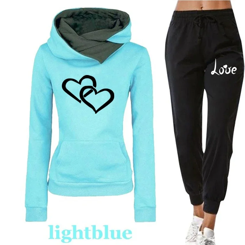 Autumn Winter Women Print Hoodies Sweatpants 2PCS Sets Ladies Tracksuit High Collar Long Sleeve Hooded Sweatshirts Suits
Autumn Winter Women Print Hoodies Sweatpants 2PCS Sets Ladies Tracksuit High Collar Long Sleeve Hooded Sweatshirts Suits