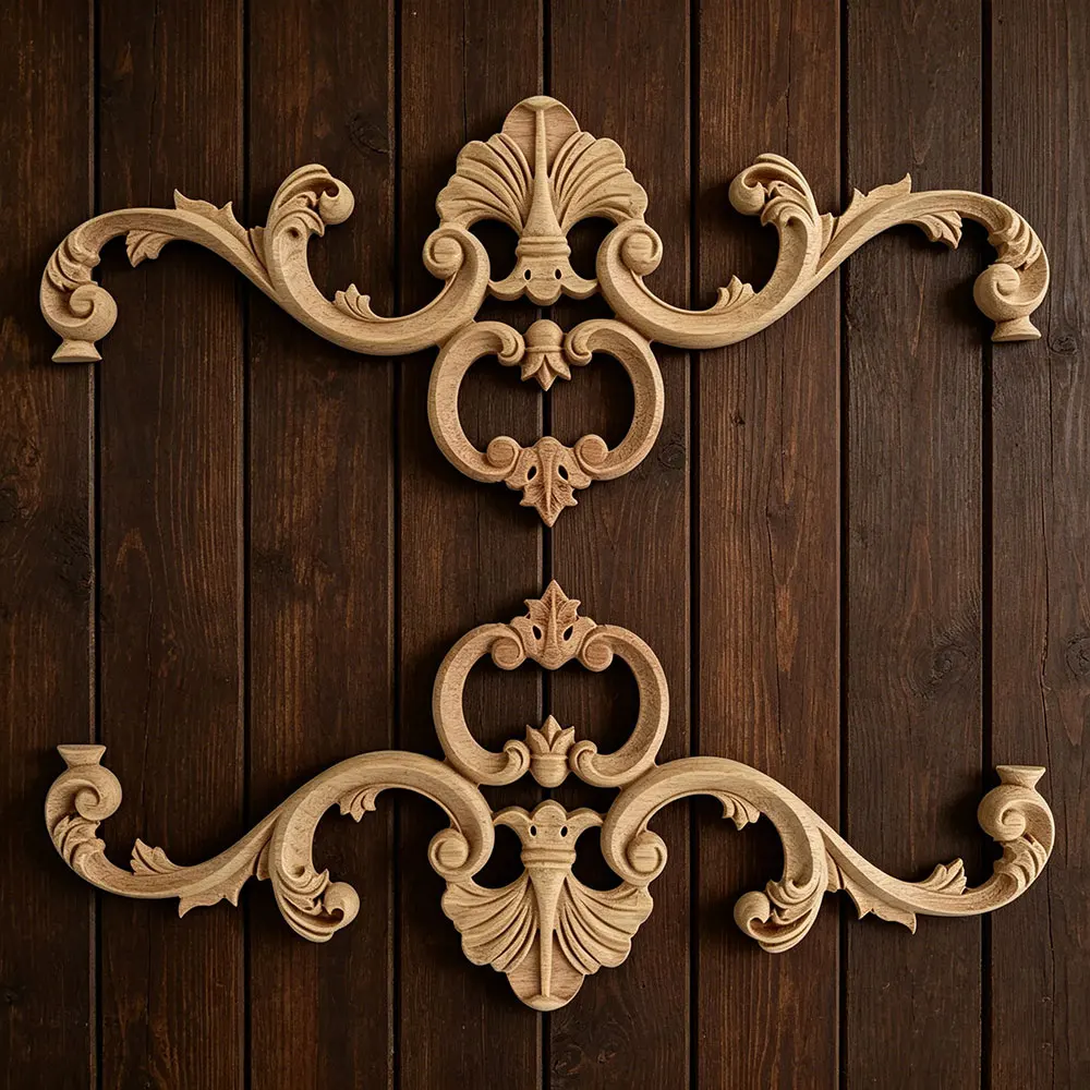 2PCS Woodcarving Flower Applique Wood Antique Floral Carved Lintel Patch Bed Cabinet Background Wall Floor 17/20/30/40/55CM
2PCS Woodcarving Flower Applique Wood Antique Floral Carved Lintel Patch Bed Cabinet Background Wall Floor 17/20/30/40/55CM