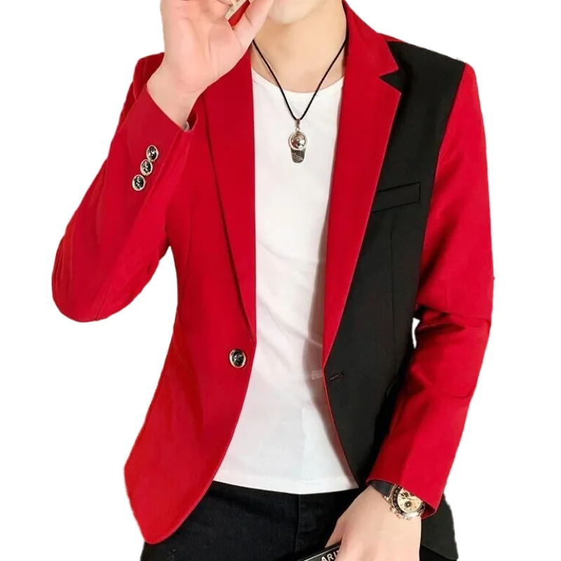 Men Suit Jacket Spring New Korean Fashion Splicing Color Casual Blazer High Quality Slim Fit Blazers Brand Clothing Streetwear
Men Suit Jacket Spring New Korean Fashion Splicing Color Casual Blazer High Quality Slim Fit Blazers Brand Clothing Streetwear