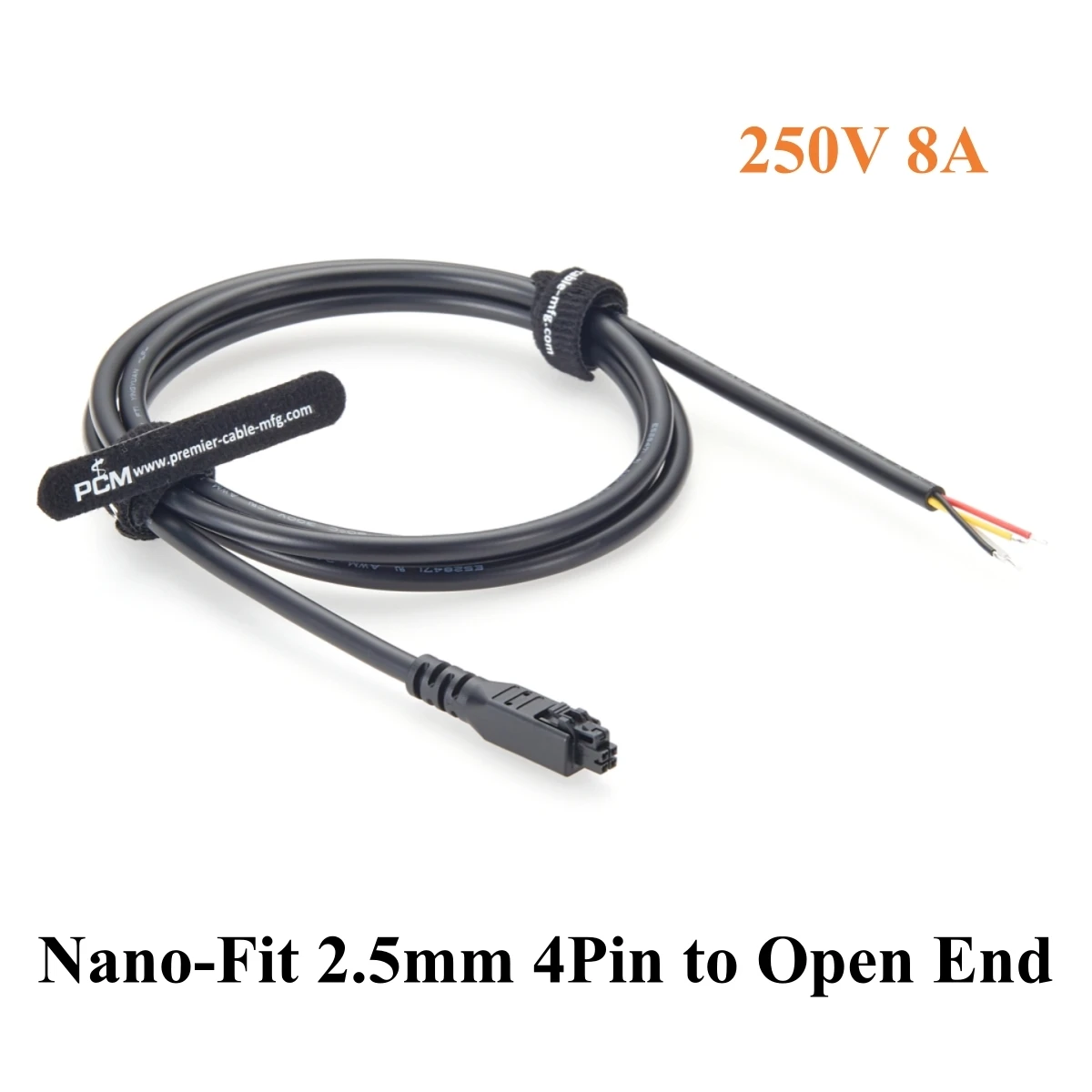Compatible With Molex Nano-Fit 2.5mm 4Pin to Open End Cable Assembly Nano-Fit Dual 4 Circuits Power Cable 20AWG 8A/250V
Compatible With Molex Nano-Fit 2.5mm 4Pin to Open End Cable Assembly Nano-Fit Dual 4 Circuits Power Cable 20AWG 8A/250V
