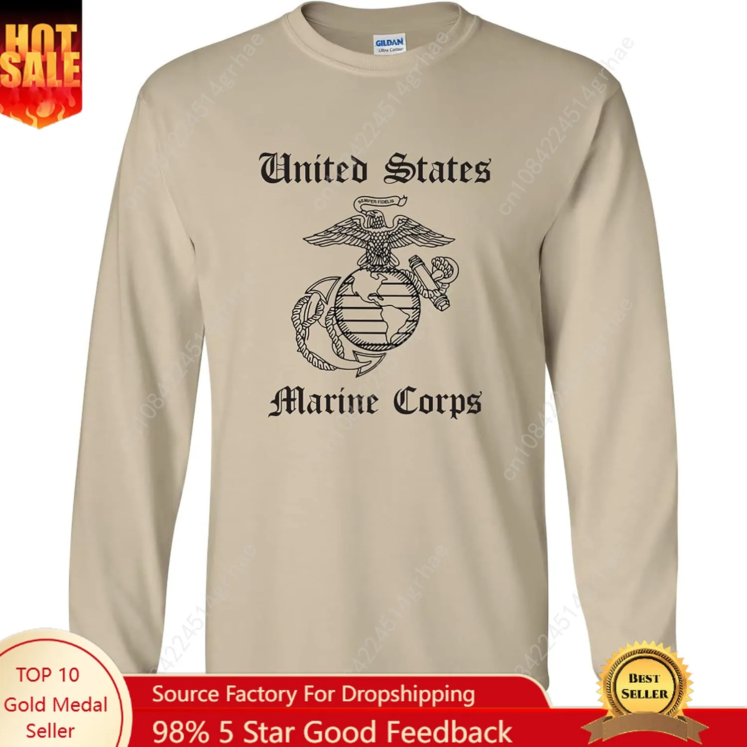 United States Marine Corps Adult Long Sleeve T-Shirt
United States Marine Corps Adult Long Sleeve T-Shirt