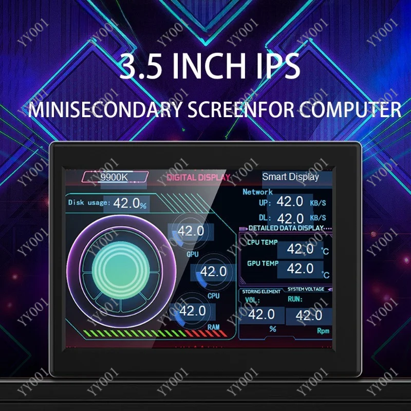 3.5 Inch IPS Full View USB-C PC Case Display System Temp Readout No Software
3.5 Inch IPS Full View USB-C PC Case Display System Temp Readout No Software