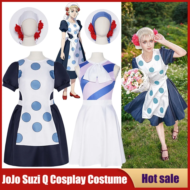  Anime Bizarre Adventure Susie Q Cosplay Costume JoJo Suzi Q Maid Apron Servant Dress Woman Halloween Carnival Sexy Suits
Anime Bizarre Adventure Susie Q Cosplay Costume JoJo Suzi Q Maid Apron Servant Dress Woman Halloween Carnival Sexy Suits