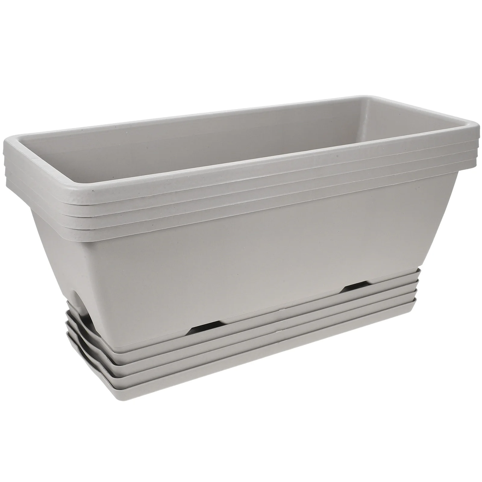 4 Sets Plant Pots Indoor Vegetable with Bottom Bracket Planter Rectangle Tray Window Plastic Flowerpot Light Grey Windowsill
4 Sets Plant Pots Indoor Vegetable with Bottom Bracket Planter Rectangle Tray Window Plastic Flowerpot Light Grey Windowsill