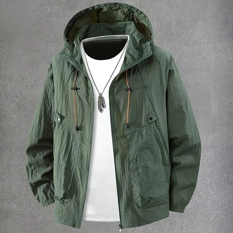 Summer Jacket Men's Casual Lightweight Breathable UPF50+ UV Hooded Coat Male Minimalist Trendy Camping Fishing Skin Windbreaker
Summer Jacket Men's Casual Lightweight Breathable UPF50+ UV Hooded Coat Male Minimalist Trendy Camping Fishing Skin Windbreaker