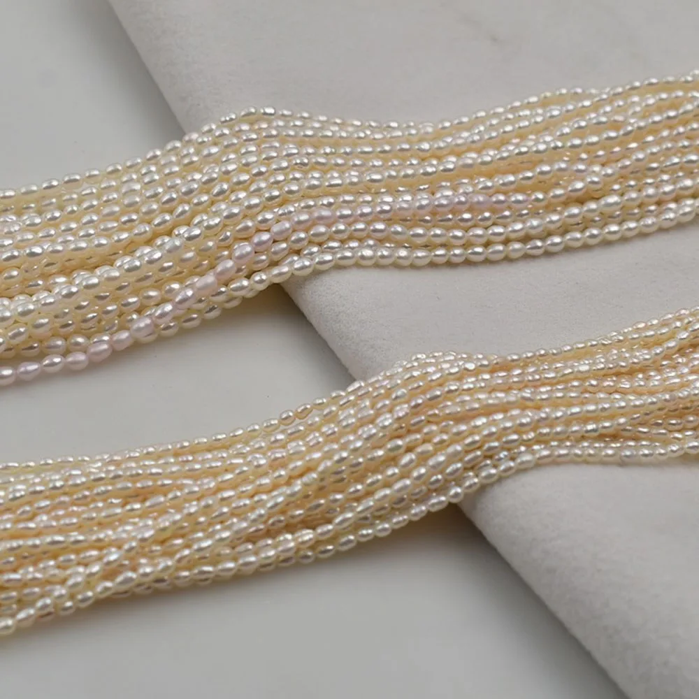 AAA 1.8-2.5mm Small Rice Semi-finished Beads Natural Freshwater Pearls for Jewelry Making DIY Women Necklace Bracelet Accessory
AAA 1.8-2.5mm Small Rice Semi-finished Beads Natural Freshwater Pearls for Jewelry Making DIY Women Necklace Bracelet Accessory