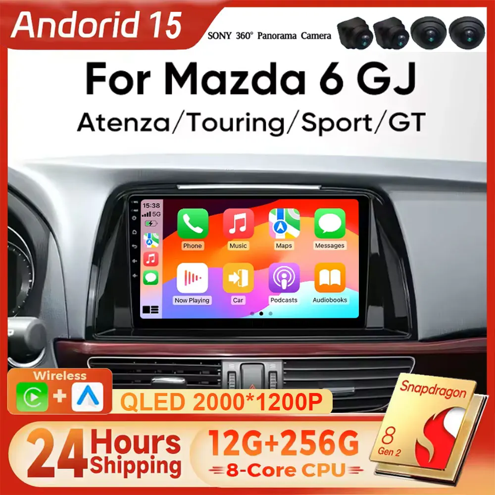 Android 15 For Mazda 6 GJ Atenza 2012 2013 2014 2015 2016 2017 Carplay Auto Car Qualcomm Multimedia Car Radio Video Player GPS
Android 15 For Mazda 6 GJ Atenza 2012 2013 2014 2015 2016 2017 Carplay Auto Car Qualcomm Multimedia Car Radio Video Player GPS