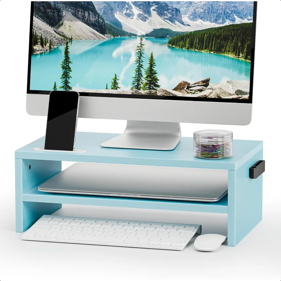 Monitor Stand Riser 16.5 Inch 2 Tier Computer Printer Shelf Stand for Laptop Computer Screen Storage Desktop Stand with Phone H
Monitor Stand Riser 16.5 Inch 2 Tier Computer Printer Shelf Stand for Laptop Computer Screen Storage Desktop Stand with Phone H