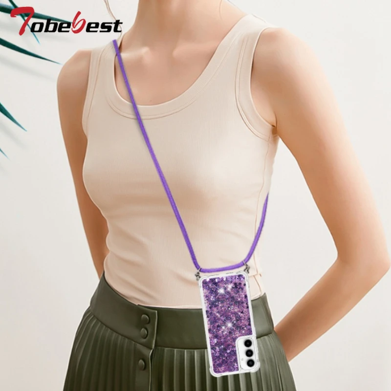 Crossbody Lanyard Cord Strap Glitter Liquid Quicksand Case For Samsung Galaxy A14 A24 A34 A54 A04 A04E 4G 5G Shockproof Cover
Crossbody Lanyard Cord Strap Glitter Liquid Quicksand Case For Samsung Galaxy A14 A24 A34 A54 A04 A04E 4G 5G Shockproof Cover
