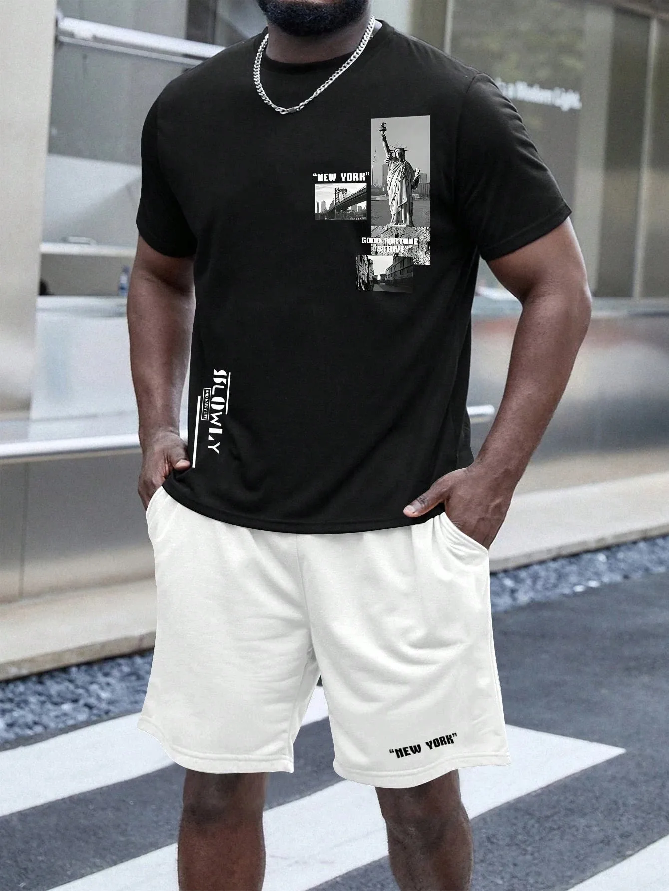 2026 Summer New Men's Short-Sleeved Shorts Set with 3D Pattern Printing - Street Casual Fashion Comfortable and Soft
2026 Summer New Men's Short-Sleeved Shorts Set with 3D Pattern Printing - Street Casual Fashion Comfortable and Soft