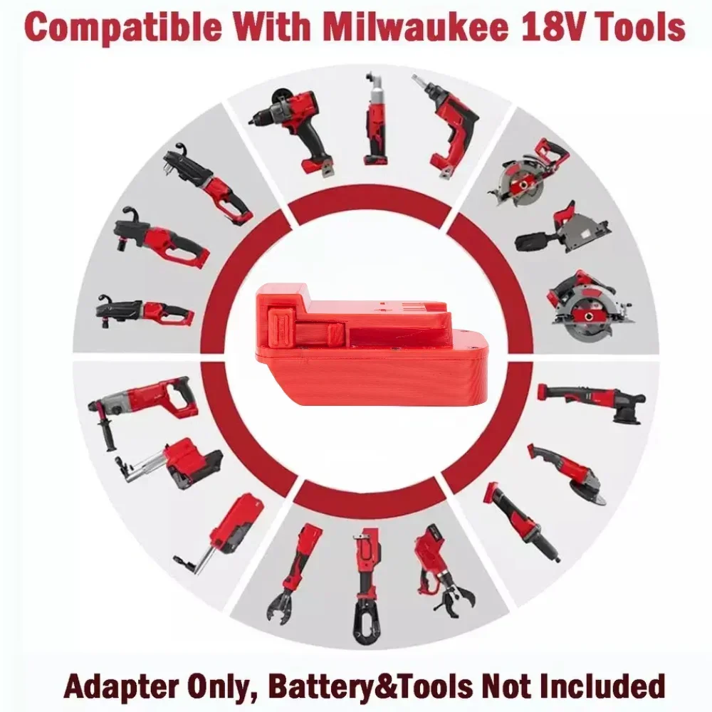 Battery Adapter/Converter for 18V 20V MAX Dewalt DCB205 Series Battery TO Milwaukee 18V/20V Cordless Drill Tools (Only Adapter)
Battery Adapter/Converter for 18V 20V MAX Dewalt DCB205 Series Battery TO Milwaukee 18V/20V Cordless Drill Tools (Only Adapter)