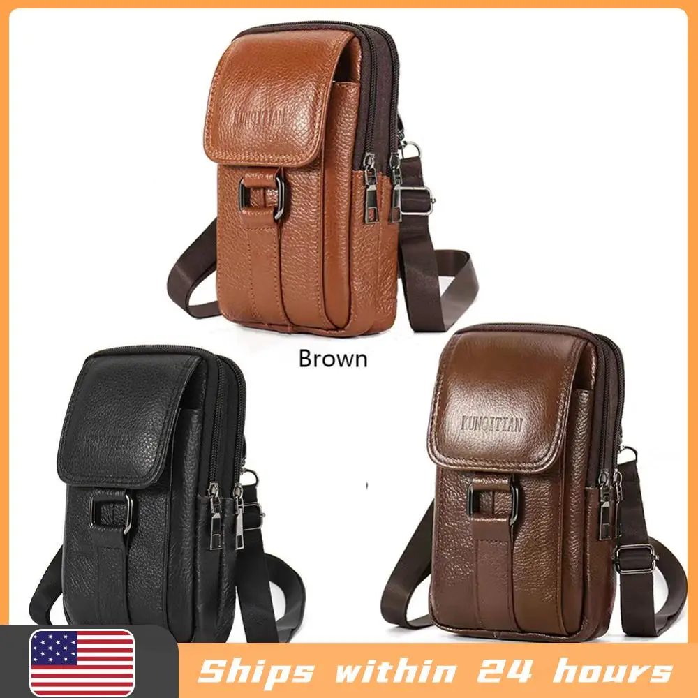 Portable Fanny Pack Waist Bag Cowhide Leather Cell Phone Belt Pack Fashion Simple Multi-pockets Casual for Outdoor Sport
Portable Fanny Pack Waist Bag Cowhide Leather Cell Phone Belt Pack Fashion Simple Multi-pockets Casual for Outdoor Sport