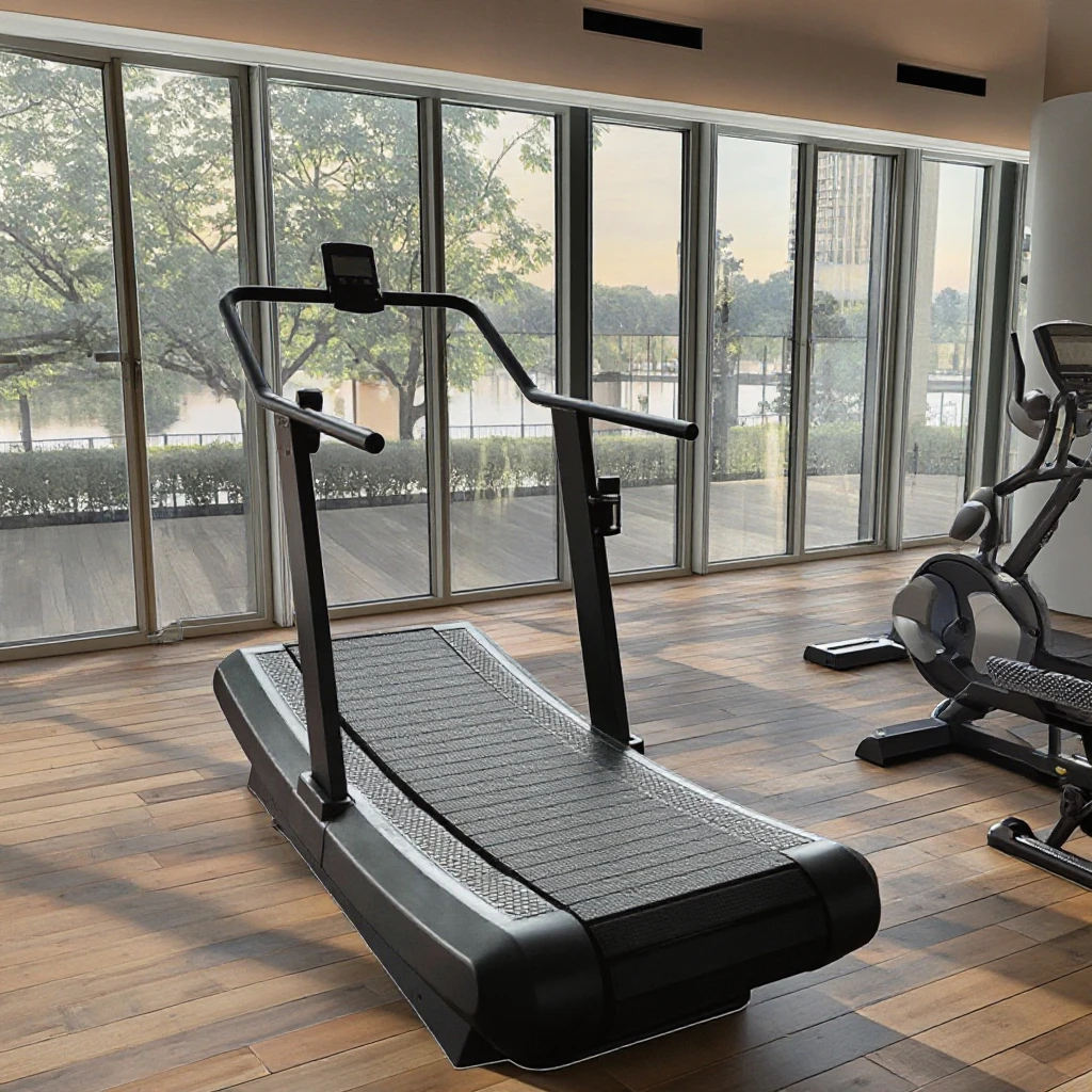 Commercial Gym Treadmill with Curved Tread LCD Display and Electric Mechanical Driving for Walking Cardio Exercise
Commercial Gym Treadmill with Curved Tread LCD Display and Electric Mechanical Driving for Walking Cardio Exercise
