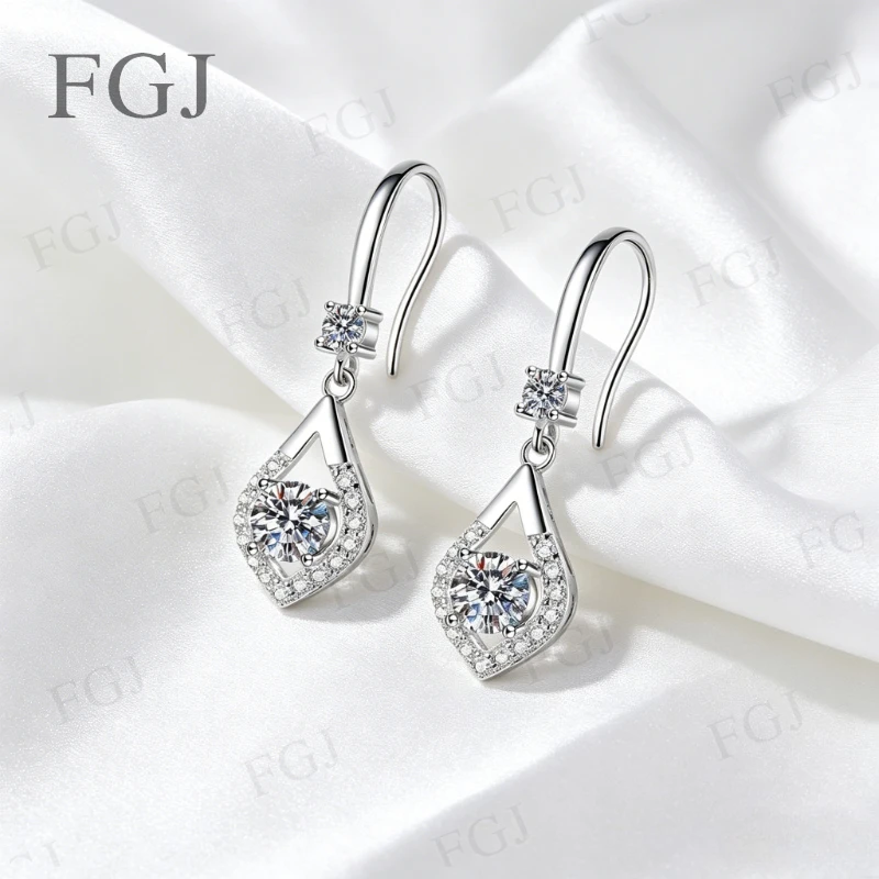 925 Sterling Silver New Woman High Quality 1ct/2ct Moissanite Earrings D Color VVS1 Fashion Jewelry GRA Certified Hot Selling
925 Sterling Silver New Woman High Quality 1ct/2ct Moissanite Earrings D Color VVS1 Fashion Jewelry GRA Certified Hot Selling