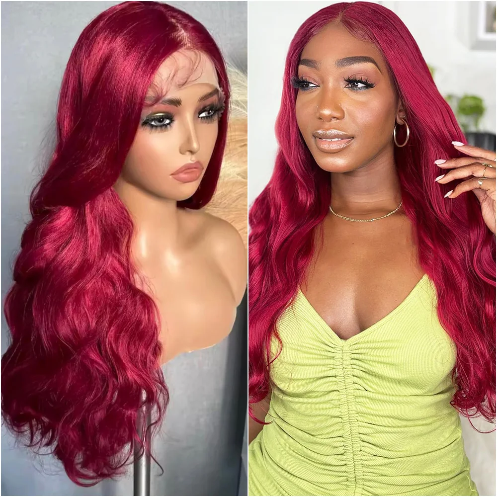 220 Density Body Wave Wig Burgundy 99J Lace Front Wig 13x4 13x6 HD Lace Frontal Wigs Human Hair Pre Plucked 99j Red Colored Wigs
220 Density Body Wave Wig Burgundy 99J Lace Front Wig 13x4 13x6 HD Lace Frontal Wigs Human Hair Pre Plucked 99j Red Colored Wigs