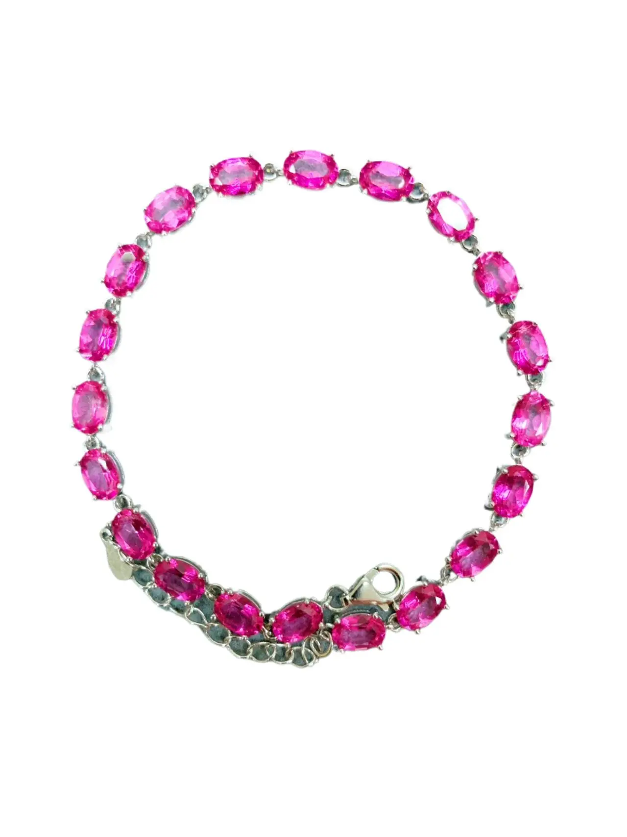 ZECAA 925 Sterling Silver Pink Topaz Bracelet for Women Natural Pink Topaz Gemstone 4x6mm Elegant Pink Jewelry Accessory
ZECAA 925 Sterling Silver Pink Topaz Bracelet for Women Natural Pink Topaz Gemstone 4x6mm Elegant Pink Jewelry Accessory