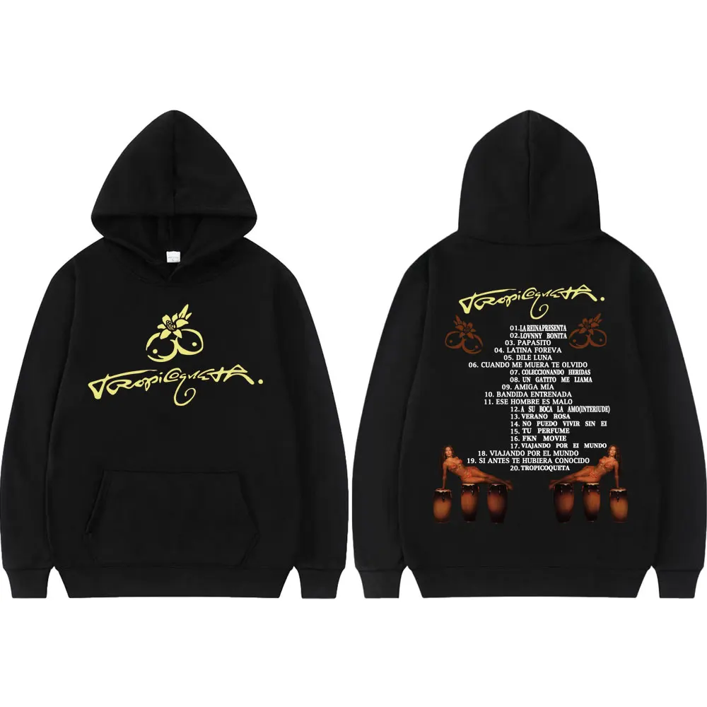 Karol G Tropicoqueta 2025 New Album Merch Hoodie Hip Hop Vintage Hooded Sweatshirts Men Women Casual Fashion Oversized Pullovers
Karol G Tropicoqueta 2025 New Album Merch Hoodie Hip Hop Vintage Hooded Sweatshirts Men Women Casual Fashion Oversized Pullovers