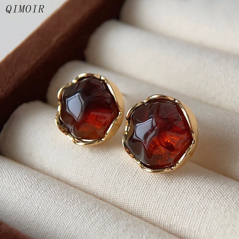 Irregular Round Metal Resin Post Earrings For Women Vintage Styles Elegant Holiday Accessories Wholesale Fashion Jewelry C1605
Irregular Round Metal Resin Post Earrings For Women Vintage Styles Elegant Holiday Accessories Wholesale Fashion Jewelry C1605