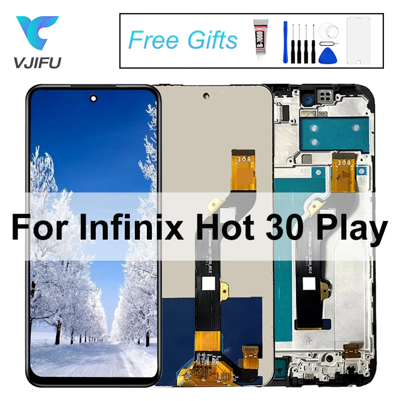 Оригинальный ЖК-дисплей для Infinix Hot 30 Play Hot 30 Play NFC, сенсорный экран в сборе с рамкой X6835B X6835, замена
Оригинальный ЖК-дисплей для Infinix Hot 30 Play Hot 30 Play NFC, сенсорный экран в сборе с рамкой X6835B X6835, замена