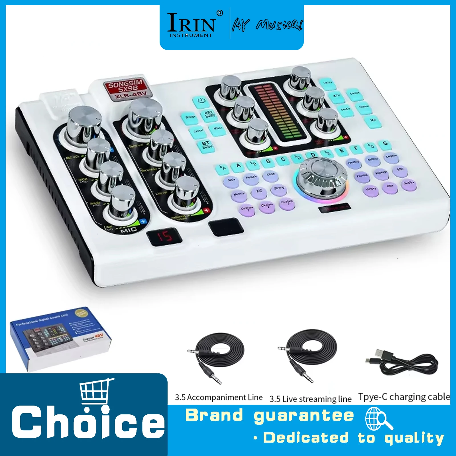 Mixer Sound Card Live Streaming E-commerce Recording K Multiple Sound Effects Professional Digital Sound Card Phone Computer Set
Mixer Sound Card Live Streaming E-commerce Recording K Multiple Sound Effects Professional Digital Sound Card Phone Computer Set
