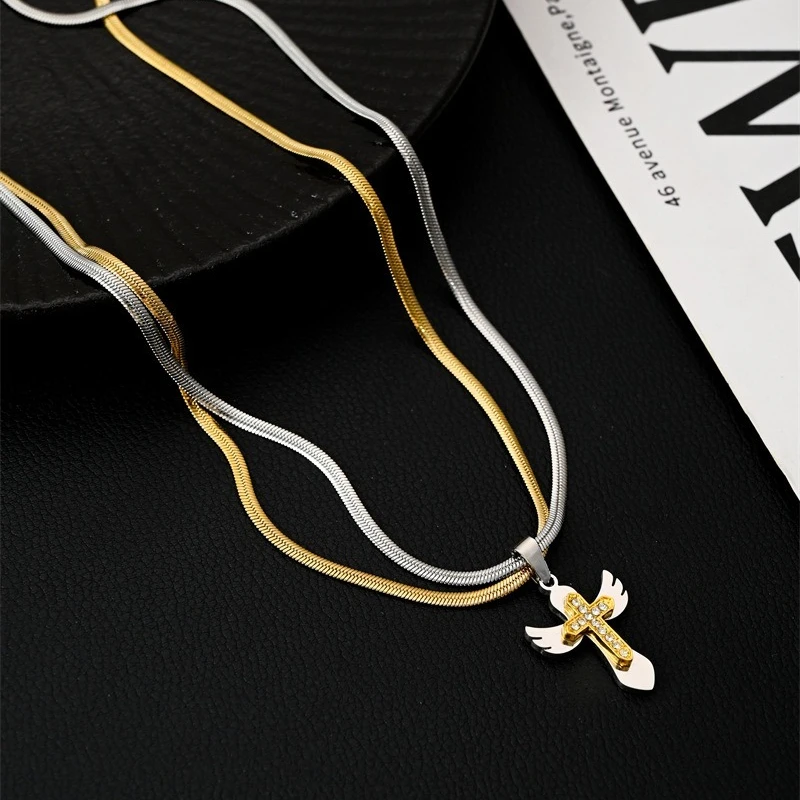 PAPERPLUS | Cross Necklace Stainless Steel Men Hip Hop Gold Plated Jewelry Summer Korean Fashion 2025
PAPERPLUS | Cross Necklace Stainless Steel Men Hip Hop Gold Plated Jewelry Summer Korean Fashion 2025