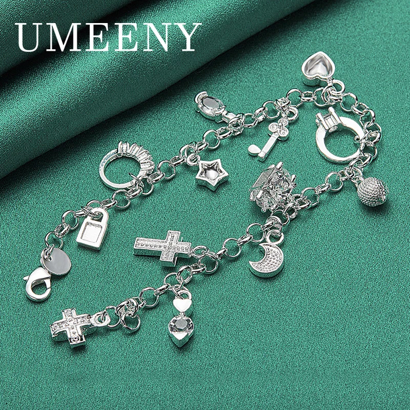Luxury 925 sterling silver 8 inches Exquisite Roman bracelet for men and women Fashion hip-hop accessories
Luxury 925 sterling silver 8 inches Exquisite Roman bracelet for men and women Fashion hip-hop accessories