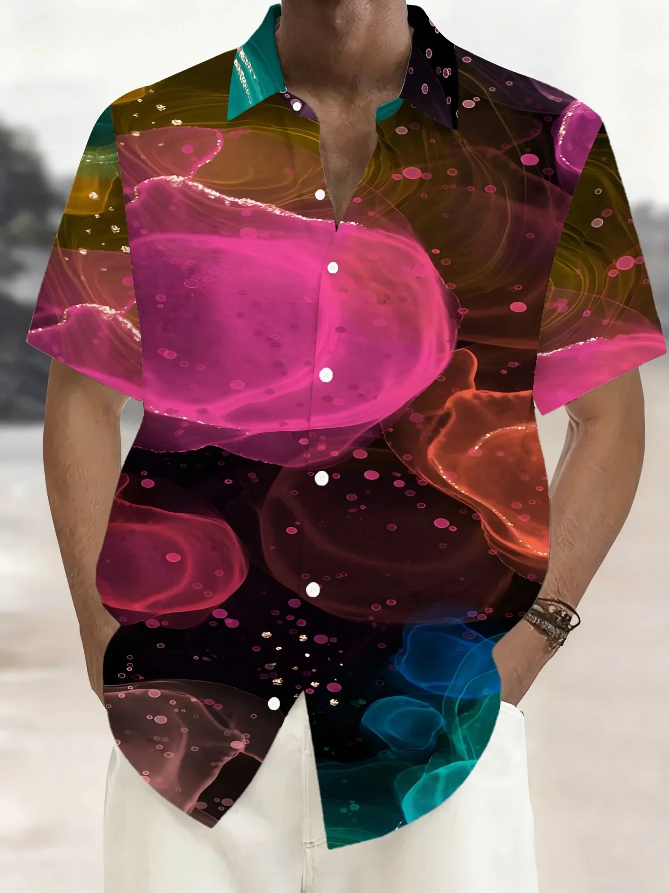 Fashion Casual Men's Hawaiian Shirt Summer Man Short Sleeve Cool Tropical Print Breathable Soft Fabric Tops For Beach Parties
Fashion Casual Men's Hawaiian Shirt Summer Man Short Sleeve Cool Tropical Print Breathable Soft Fabric Tops For Beach Parties