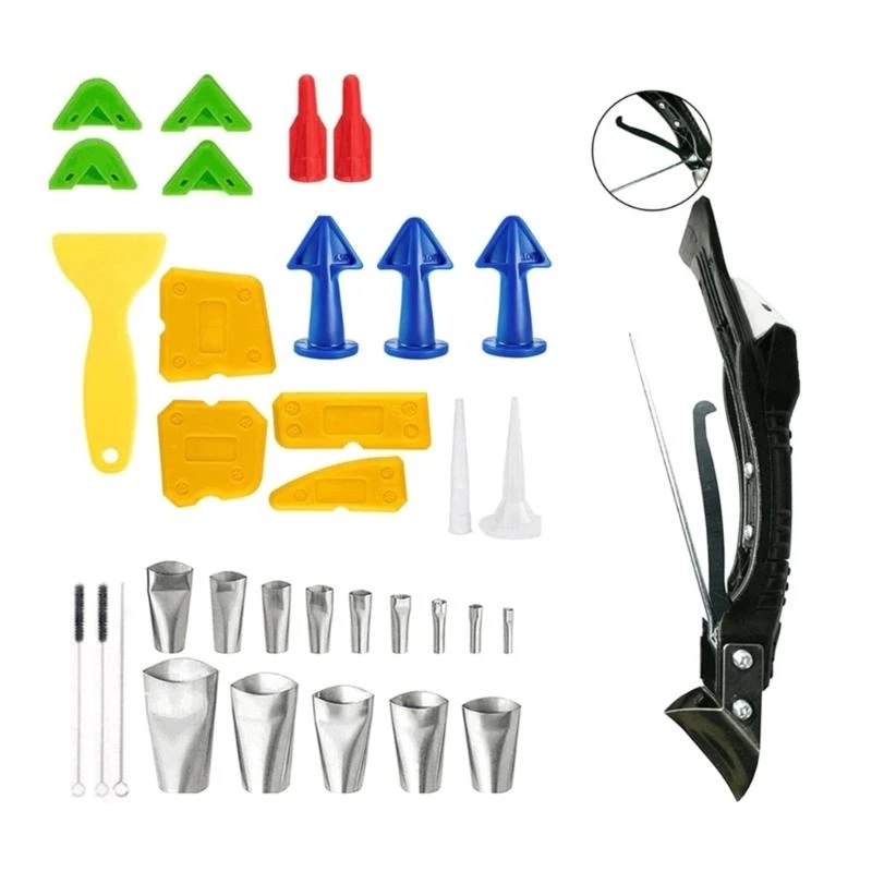G8TB Handy 5 in 1 Caulking Tool Kits Essential Sealant Finishing Tool Set Caulking Tool Remove Uneven Glues Residues 35pcs
G8TB Handy 5 in 1 Caulking Tool Kits Essential Sealant Finishing Tool Set Caulking Tool Remove Uneven Glues Residues 35pcs