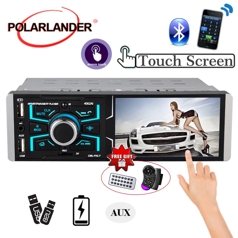 1 Din 4.1 Inches MP5 Player Car Radio Bluetooth Audio Stereo AUX FM TF Card Radio Station Multimedia Auto Touch Screen HD 4062TM
1 Din 4.1 Inches MP5 Player Car Radio Bluetooth Audio Stereo AUX FM TF Card Radio Station Multimedia Auto Touch Screen HD 4062TM