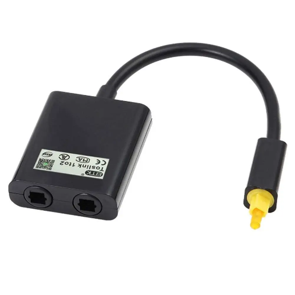 Optical Digital Fiber Audio Cable Splitter Adapter 2 Way SPDIF Toslink 1 Input 2 Output Hub
Optical Digital Fiber Audio Cable Splitter Adapter 2 Way SPDIF Toslink 1 Input 2 Output Hub