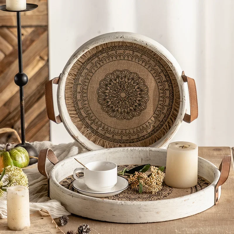 French retro log color tray coffee shop simple wood fruit Dim sum plate homestay living room afternoon tea plate
French retro log color tray coffee shop simple wood fruit Dim sum plate homestay living room afternoon tea plate
