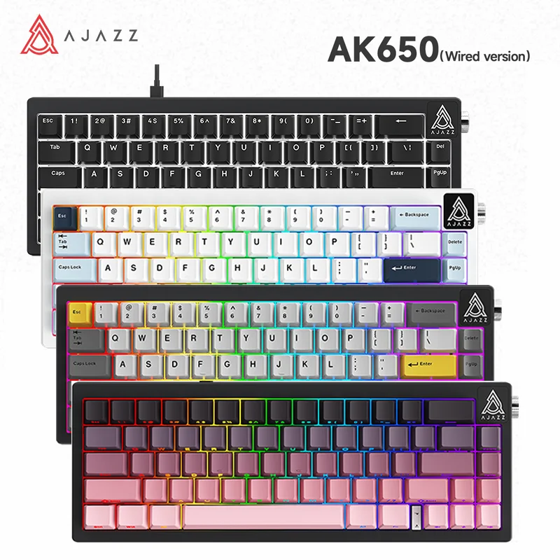 Ajazz Ak650 Color Block Mechanical Keyboard Gasket Structure Usb Wired Full Key Hot Swappable Flagship Shaft Body White Light
Ajazz Ak650 Color Block Mechanical Keyboard Gasket Structure Usb Wired Full Key Hot Swappable Flagship Shaft Body White Light