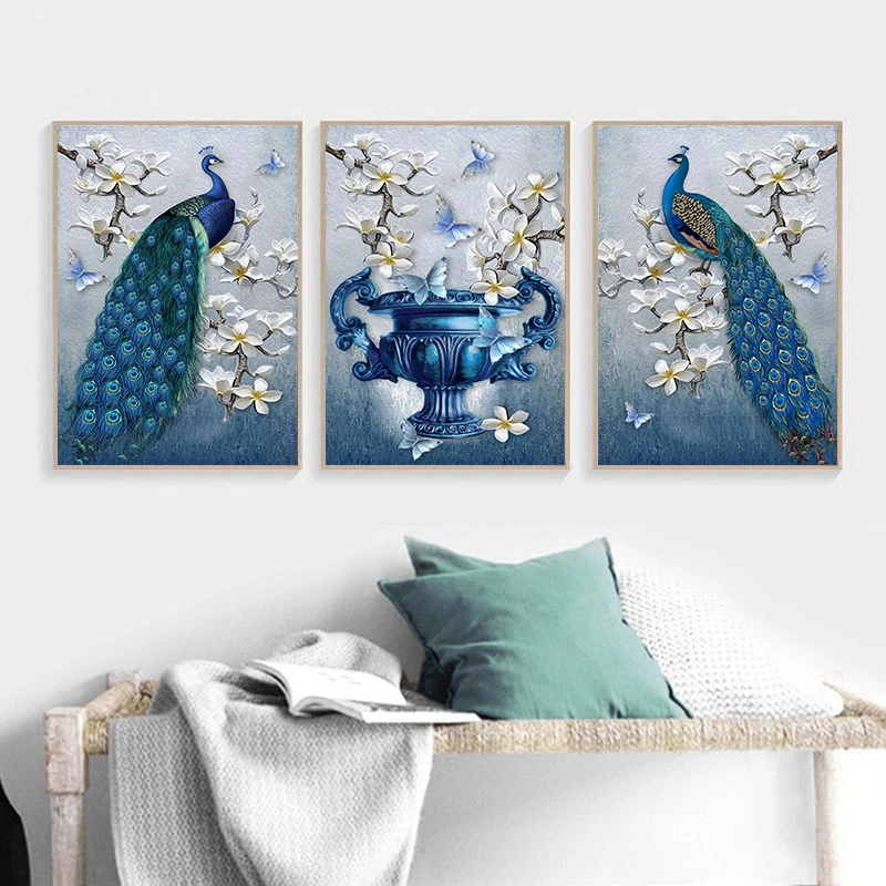 3Pcs/Set European Vintage Peacock Vase Print Living Room Corridor Wall Art Family Dining Room Home Decor Bedroom Poster Frameless
3Pcs/Set European Vintage Peacock Vase Print Living Room Corridor Wall Art Family Dining Room Home Decor Bedroom Poster Frameless