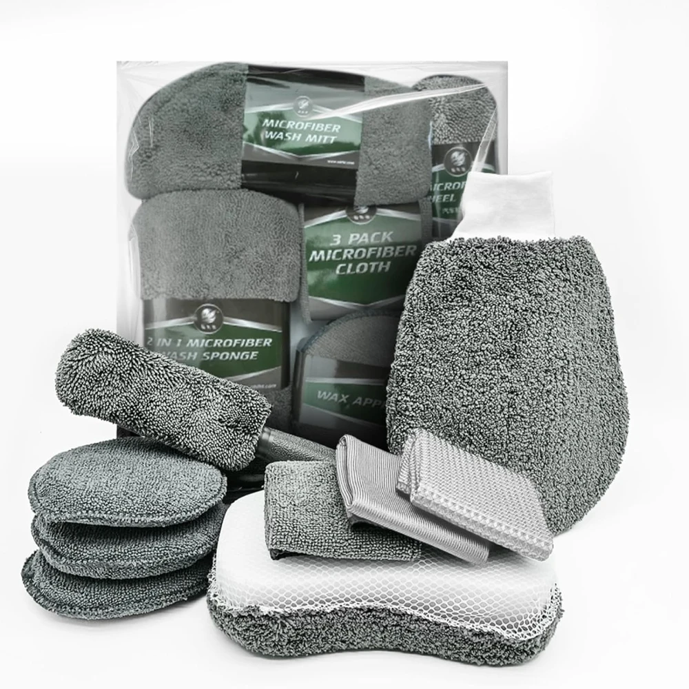 9-Piece Car Cleaning Tools Kit Car Detailing Set with Tire Brush Polishing Towel Cloth Wash Sponge Microfiber Cleaning
9-Piece Car Cleaning Tools Kit Car Detailing Set with Tire Brush Polishing Towel Cloth Wash Sponge Microfiber Cleaning