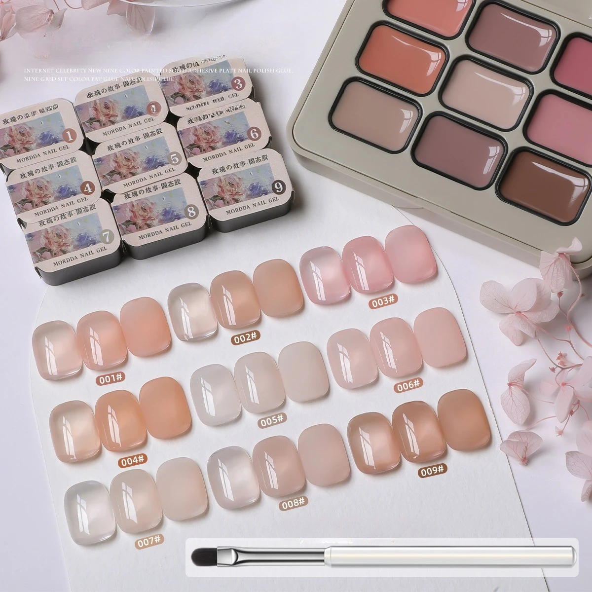 Solid Nail Gel Palette Mud Painting Spring Summer Color For Nail Art Design Semi Permanent Soak Off UV Gel Varnish 9 Colors Set
Solid Nail Gel Palette Mud Painting Spring Summer Color For Nail Art Design Semi Permanent Soak Off UV Gel Varnish 9 Colors Set