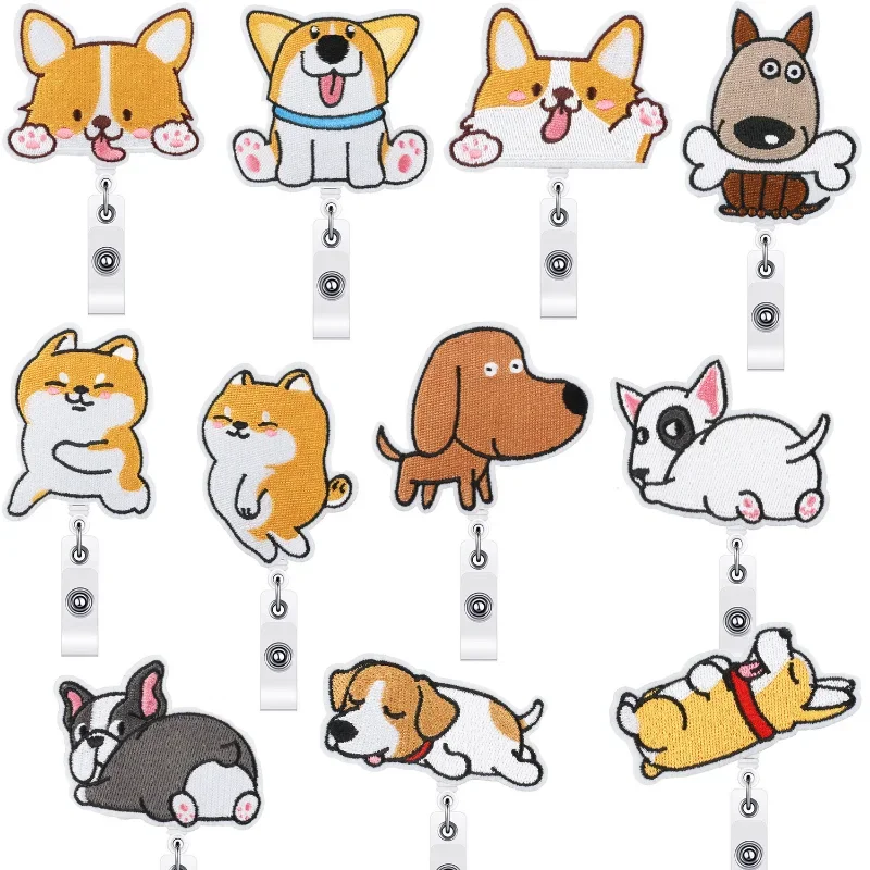 Вышивка мультяшная Собака значок катушки Kawaii щенок бейдж идентификационная бирка пропуск на работу карточные зажимы для медсестер работников значок катушка
Вышивка мультяшная Собака значок катушки Kawaii щенок бейдж идентификационная бирка пропуск на работу карточные зажимы для медсестер работников значок катушка