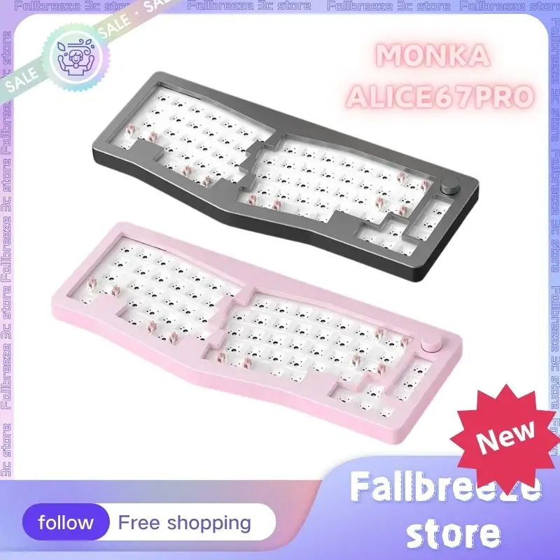 Monka Alice67pro 3 Mode Mechanical Keyboard Kit 2.4G Wireless Bluetooth Keyboard Kits Hot-Swap RGB Backlit Gasket Keyboard Gifts
Monka Alice67pro 3 Mode Mechanical Keyboard Kit 2.4G Wireless Bluetooth Keyboard Kits Hot-Swap RGB Backlit Gasket Keyboard Gifts