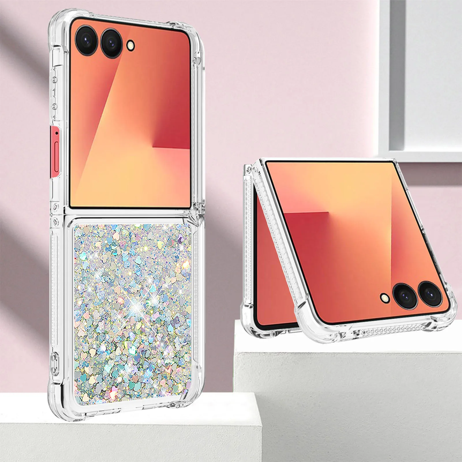 Liquid Glitter Quicksand Phone Case for Samsung Z Flip7 4 Corners Shockproof Anti-Yellow Clear TPU Cover with Sparkle Sand
Liquid Glitter Quicksand Phone Case for Samsung Z Flip7 4 Corners Shockproof Anti-Yellow Clear TPU Cover with Sparkle Sand