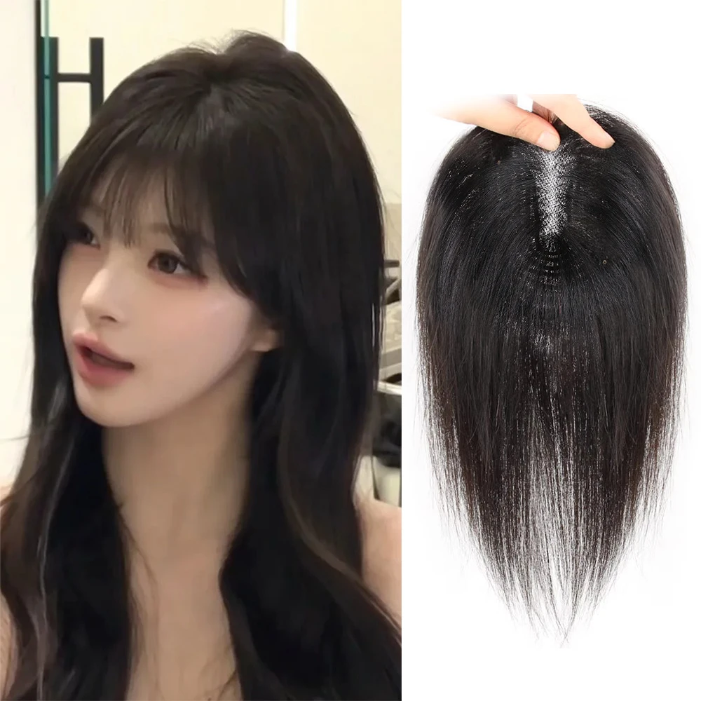 10inch Slik Human Hair Toppers For Women Thin Clip In Topper With 3D Air Bangs Hairpieces for Hair Loss Volume Cover Grey Hair
10inch Slik Human Hair Toppers For Women Thin Clip In Topper With 3D Air Bangs Hairpieces for Hair Loss Volume Cover Grey Hair