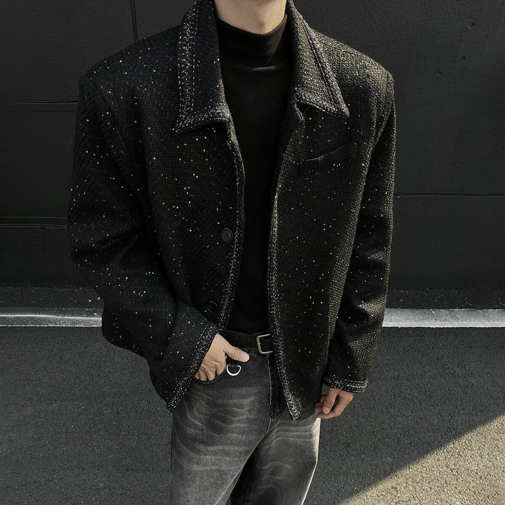 Men's New Black Starry Sequined Short Jacket Korean Retro Fashion Trend Casual Simple Loose Niche Spring And Autumn Men's Jacket
Men's New Black Starry Sequined Short Jacket Korean Retro Fashion Trend Casual Simple Loose Niche Spring And Autumn Men's Jacket
