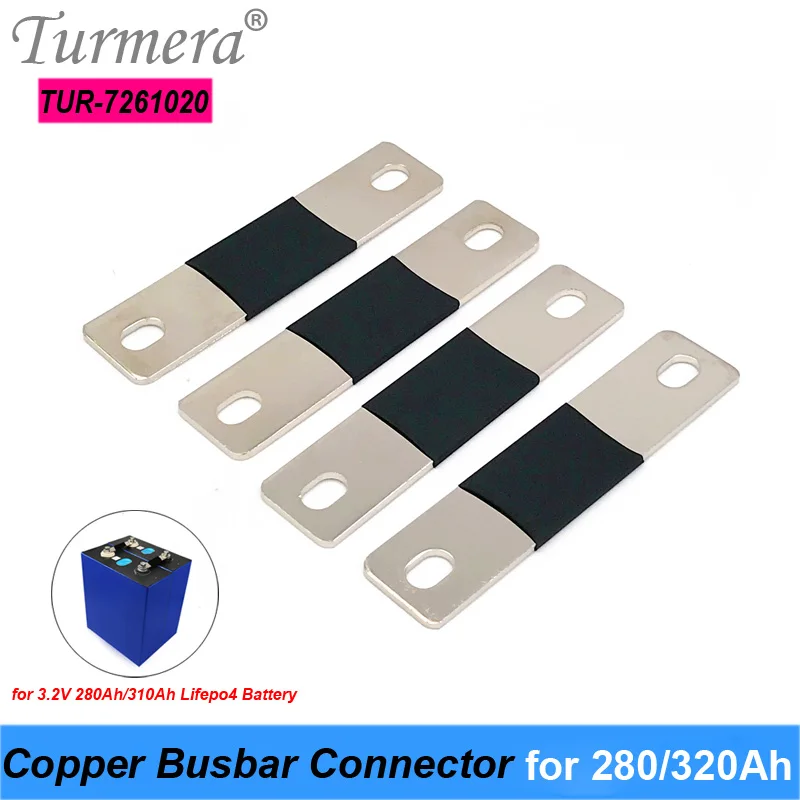 Turmera Busbar 12V Lifepo4 Battery Copper Connecter for 280Ah 310Ah 320Ah Lifepo4 Battery Cell Use in 12.8V Solar System 4Pieces
Turmera Busbar 12V Lifepo4 Battery Copper Connecter for 280Ah 310Ah 320Ah Lifepo4 Battery Cell Use in 12.8V Solar System 4Pieces
